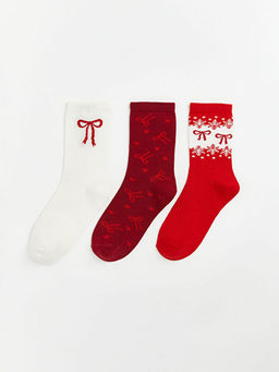 Fiyonk Desenli Kad?n Soket ?orap 3l?