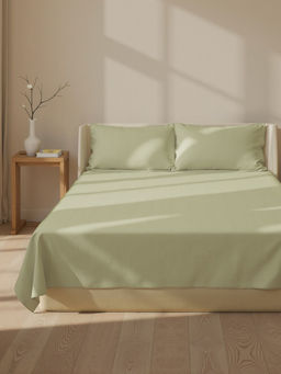 Простыня 2 спальная SL Home Modal, 235240 см, оливковая, модал - Sima-land home фото 4