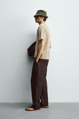 CAMISA PUNTO RELAXED FIT / Beige claro - Zara фото 4