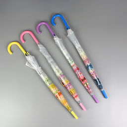 Зонт - трость полуавтоматический «Цветы», 8 спиц, R=40/58 см, d=80 см, МИКС