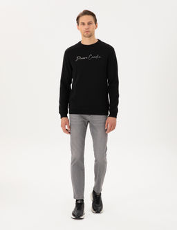 Siyah Regular Fit Sweatshirt - Pierre cardin фото 4
