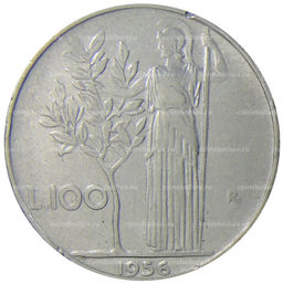 Монета 100 лир 1956 года Италия
