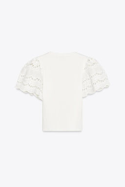 TANK TOP WITH SLEEVE EMBROIDERY - Zara фото 8