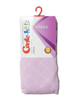 Conte-kids CLASS Lycra® Тонкие хлопковые колготки сиреневый - Conte elegant фото 2