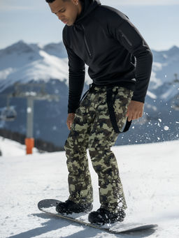 Полукомбинезон утепленный мужской зимний горнолыжный коричневого цвета 2405K - Mtforce фото 20