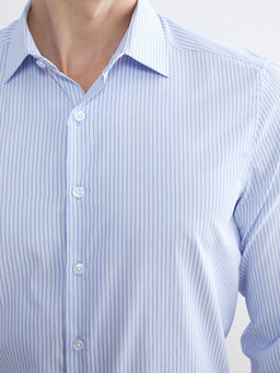 Slim Fit Uzun Kollu ?izgili Erkek G?mlek