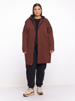 Пальто из футера PL10261BRW20