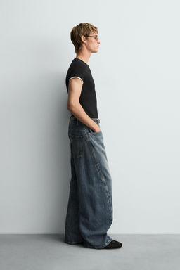 BAGGY FIT TWISTED-SEAM JEANS - Zara фото 4