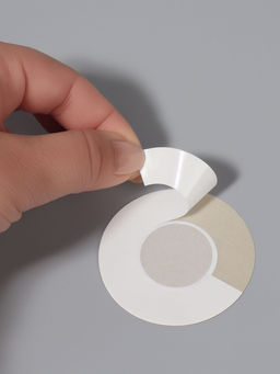 Цена за 4 шт. Стикини на грудь «Круг», набор - 5 пар, на клеевой основе, 6×6 см, бежевая