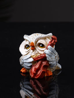 Фигурка полистоун «Сова с виолончелью», 5.7×5.1×6.2 см