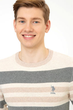 Мужской серый меланжевый свитер Неожиданная скидка в корзине - U.s. polo assn фото 2