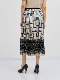 юбка плиссированная с абстрактным узором - Glenfield фото 12
