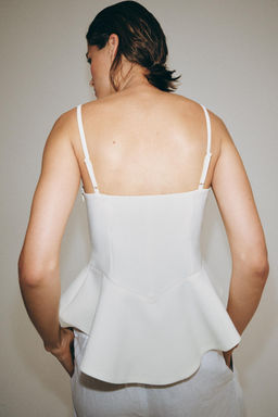 TOP PEPLUM ZW COLLECTION / Crudo - Zara фото 3