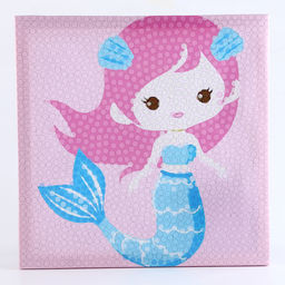 Аппликация помпошками Русалочка размер 30 30 см, клей 30 мл