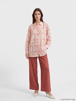 Ekose Oversize Kad?n G?mlek Tunik