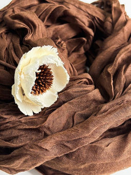 Палантин 180*85см однотонный 33-0001 шоколад