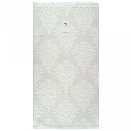 Полотенце махровое "Династия" 50х90см, хлопок 100%, ажурный кант, молочный (Китай)