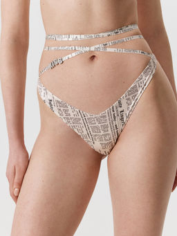 Infinity / Трусы стринги-бразилиано жен. Gutata черный принт