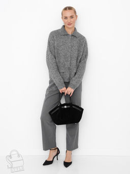 Сумка женская кожаная 2346YF black Polina&Eiterou  в Новосибирске