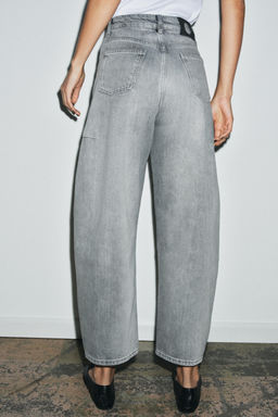 JEANS ZW COLLECTION ANKLE BALLOON TIRO MEDIO / Gris - Zara фото 10