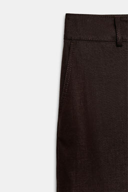 PANTAL?N BARREL CON LINO / Marr?n - Zara фото 10