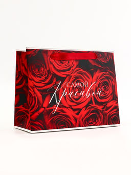 Цена за 2 шт. Пакет подарочный горизонтальный Самой прекрасной, 23?18?10 см