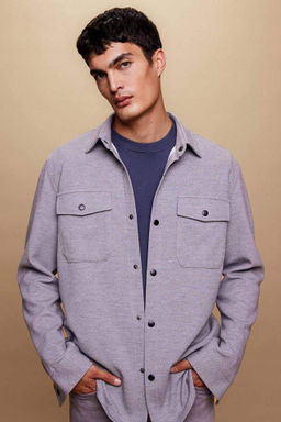 Regular Fit Polo Yaka Her Yone Esneyen Uzun Kollu Gomlek Ceket - Defacto фото 4
