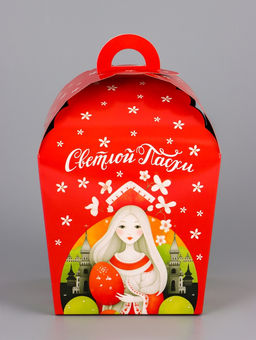 Цена за 5 шт. Коробка подарочная пасхальная Красна девица, 17?17?26 см