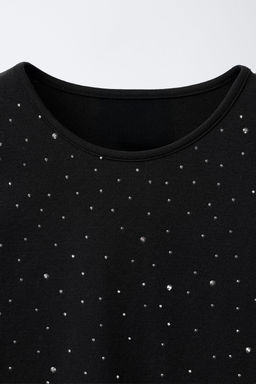 SEAMLESS RHINESTONE T-SHIRT - Zara фото 3