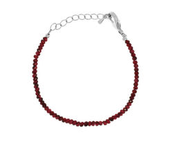 Браслет, гранат диск грань 3,0*2,0 альмандин природ. Индия, КА-0106