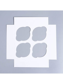 Цена за 5 шт. Коробка подарочная для 4 капкейков «Цветы», 16×16×10 см, с окном