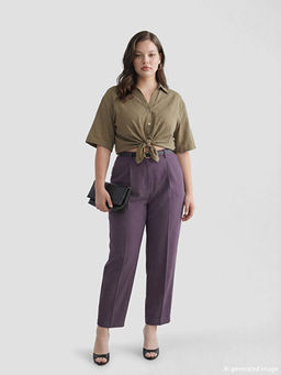 Beli Kemerli Havu? Kesim Kad?n Pantolon