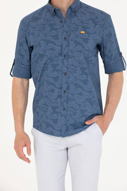 U. S. Polo Assn Мужская темно-синяя рубашка с длинным рукавом - U.s. polo assn фото 6