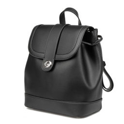 9933 black, Женский кожаный рюкзак, Barcelo Biagi