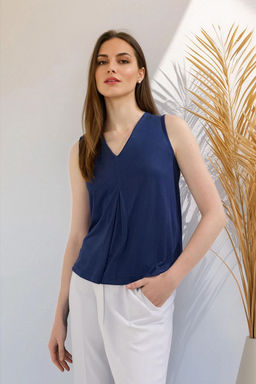 Trendyolmilla Tas More Sustainable Modal Ak?skan Kumasl? Regular Kal?p Pilili Orme Bluz TWOSS25BZ00401