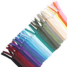 Молния Mzip пласт. потайная №3 20см н/р, АССОРТИ № 8 уп.25цв х 2шт