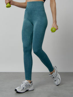 Легинсы для фитнеса женские бирюзового цвета 1001Br - Mtforce фото 13