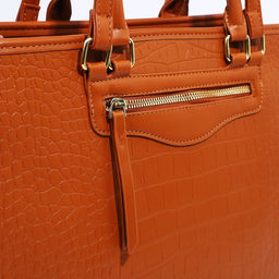 Сумка-тоут на молнии, цвет коричневый - Simaland фото 4