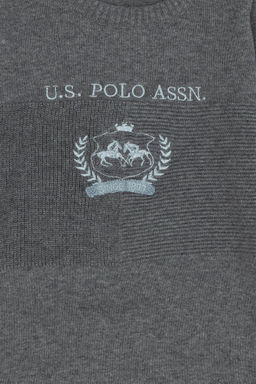U. S. Polo Assn Серый меланжевый свитер для мальчика - U.s. polo assn фото 6