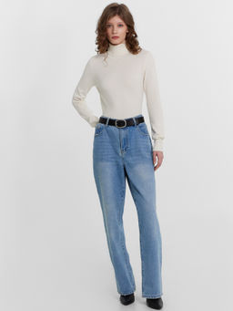 Водолазка женская кремовая молочный 122911 - Mark formelle фото 4