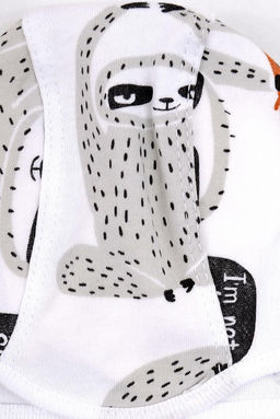 Crockid _ К 8037/друзья ленивцы на белом чепчик яс  фото 2