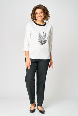 Джемпер Rumoda 2272 молочный_черный  фото 6