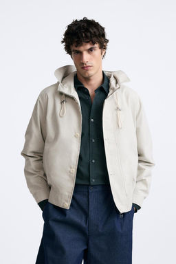 COTTON JACKET WITH HOOD - Zara фото 2