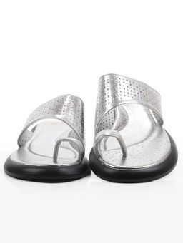 08-C309-10C GREY/SILVER Босоножки женские (натуральная кожа)