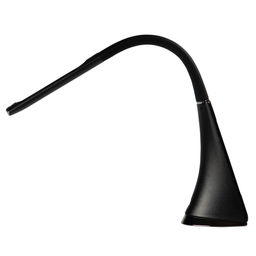 TLD-542 Black/LED/300Lm/5000K/Dimmer Светильник настольный c часами, календарем, термометром, 5W. Сенсорный выключатель. Черный (стилизован под кожу). TM Uniel.