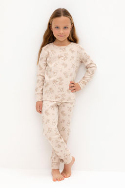 К 1552/бежевый,зайчата в деревне пижама д/дет яс
