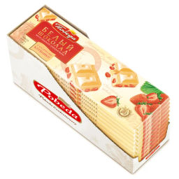 Шоколад "Белый с клубникой", 220 г