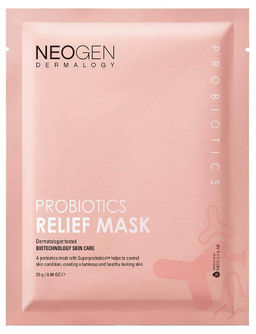 1ШТ! NEOGEN DERMALOGY Восстанавливающая маска с пробиотиками и пептидами PROBIOTICS RELIEF MASK (25 мл/5 шт)