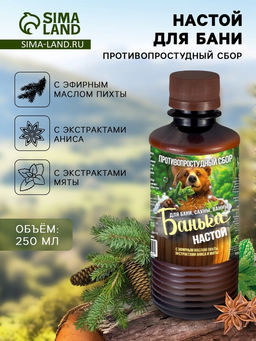 Цена за 2 шт. Настой для бани противопростудный Laboratory Katrin с эфирным маслом пихты, экстрактами аниса и мяты, 250 мл