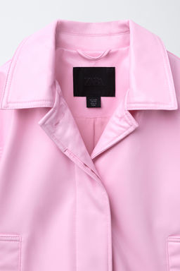 LEATHER EFFECT JACKET - Zara фото 7